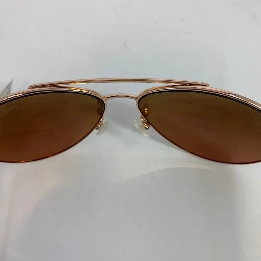 Nike Chance Rose Gold Aviator Sunglasses MEV1218 605‎ Gradient Lens Women's
